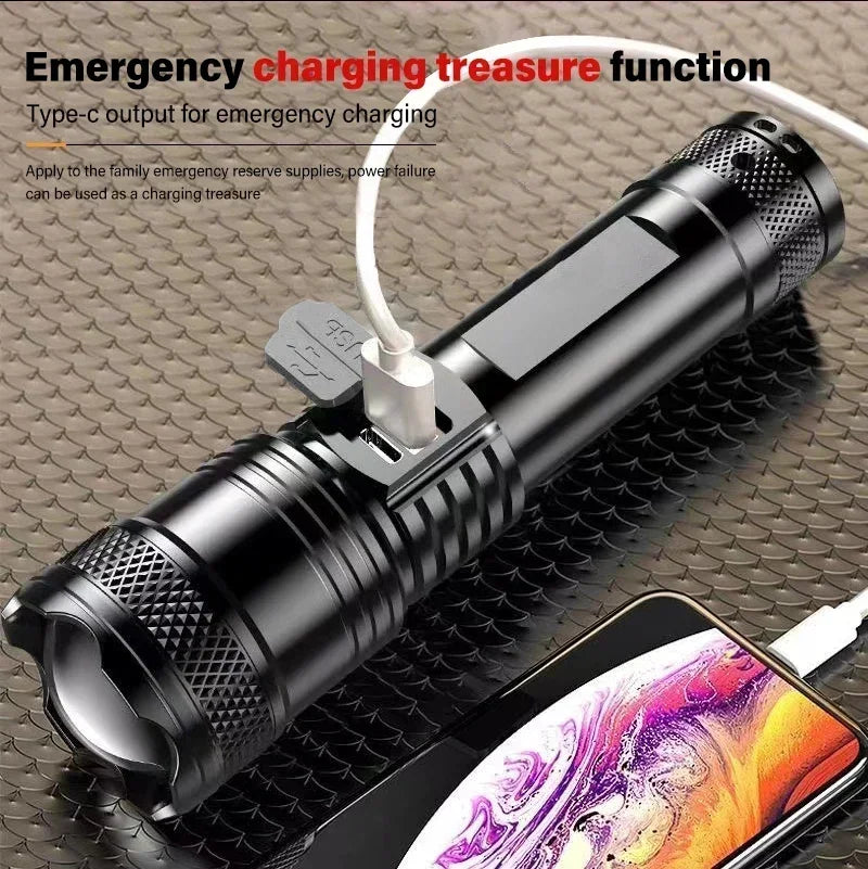 Ultra Bright Tactical Light With Built-in Battery